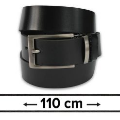 Pasek do Spodni, Czarny 110 cm, Skórzany, Elegancki, Męski, Możliwość Skrócenia -ZET. Czarne paski męskie Zet, bez wzorów, ze skóry, eleganckie. Za 89.00 zł.