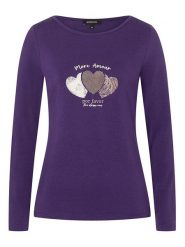 More & More Koszulka w kolorze fioletowym rozmiar: 42. Różowe bluzki damskie MORE & MORE, bez wzorów, bez kołnierzyka, bez ramiączek. Za 52.42 zł.