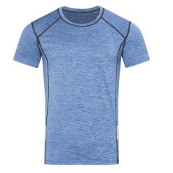 Męska Sportowa Koszulka Odblaskowa Z Recyklingu. Niebieskie t-shirty sportowe męskie Stedman, l, bez ramiączek, trekkingowe. Za 87.99 zł.