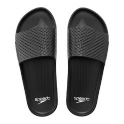 Klapki basenowe antypoślizgowe damskie Speedo Slide Entry. Czarne klapki damskie Speedo, bez wzorów, bez obcasa. Za 64.99 zł.