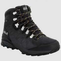 Buty trekkingowe męskie Jack Wolfskin Refugio Texapore Mid. Czarne buty trekkingowe męskie Jack Wolfskin, z materiału, za kostkę, bez zapięcia, trekkingowe. Za 409.99 zł.