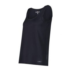 Damski tank top CMP. Czarne topy damskie CMP, bez wzorów, bez kołnierzyka. Za 217.50 zł.