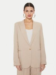 ViCOLO Marynarka TB1561 Beżowy Regular Fit. Brązowe marynarki i żakiety damskie ViCOLO, s, bez wzorów, z wiskozy. Za 329.99 zł.