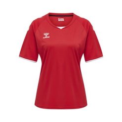Koszulka damska Hummel hmlhmlCORE volley. Czerwone bluzki damskie HUMMEL, l, bez wzorów, sportowe, bez kołnierzyka, bez ramiączek. Za 144.00 zł.