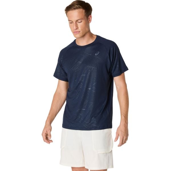 T-shirt z nadrukiem pełnoekranowym Asics Top. Niebieskie t-shirty męskie Asics, m, bez wzorów, z materiału, bez kołnierzyka. Za 284.75 zł.