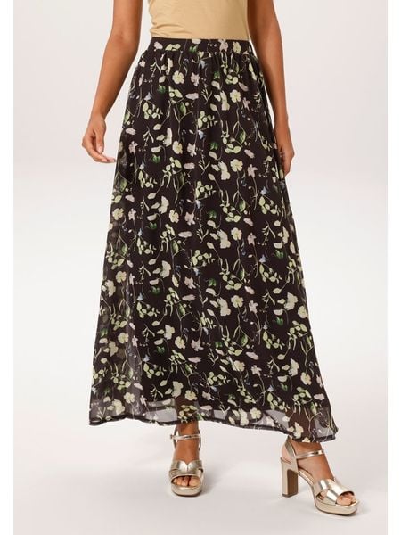 Aniston Spódnica w kolorze czarno-zielonym rozmiar: 44. Czarne spódniczki damskie Aniston, bez wzorów, z podwyższonym stanem, maxi. Za 173.99 zł.