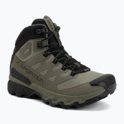 Buty trekkingowe La Sportiva Ultra Raptor 3 Mid GTX. Zielone buty trekkingowe męskie La Sportiva, z gore-texu, bez zapięcia, trekkingowe, gore-tex. Za 859.99 zł.