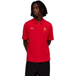 Męskie T-shirt Puma Ferrari Cloudspun Polo. Czarne koszulki polo męskie Puma, m, bez wzorów, z materiału, bez ramiączek. Za 188.99 zł.