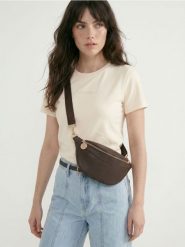 Koszulka z bawełną z haftowanym napisem - kremowy. Białe t-shirty damskie Sinsay, l, bez wzorów, z bawełny, bez kołnierzyka. Za 19.99 zł.