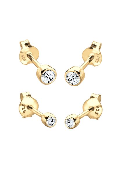 Elli Damskie kolczyki sztyfty zestaw 2 z kryształem ze srebra próby 925 Sterling Silver Kolczyki 1 ct. Szare kolczyki damskie Elli, z kryształem, srebrne, na sztyftcie. Za 207.39 zł.