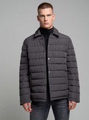 BIG STAR Kurtka pikowana w kolorze antracytowym rozmiar: XXL. Czarne kurtki męskie Big Star, xxl, bez wzorów, retro, bez kaptura. Za 269.99 zł.