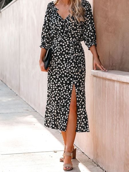 LA Angels Sukienka w kolorze czarno-białym rozmiar: M. Czarne sukienki damskie LA Angels, na imprezę, m, bez wzorów, z wiskozy, bez kołnierzyka, bez ramiączek, maxi. Za 147.91 zł.