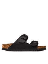 Birkenstock Klapki Arizona 551253 Czarny. Czarne klapki damskie Birkenstock, bez wzorów, ze skóry, bez obcasa. Za 359.99 zł.