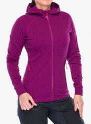 Bluza z kapturem damska Rab Nexus Hoody. Fioletowe bluzy z kapturem damskie RAB, m, z elastanu. Za 422.39 zł.