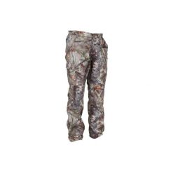 Spodnie myśliwskie warm 100 camo. Brązowe spodnie materiałowe męskie SOLOGNAC, z materiału. Za 149.99 zł.
