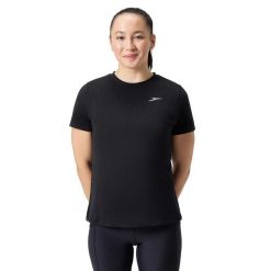 Koszulka Pro Dla Kobiet. Czarne bluzki damskie Speedo, bez wzorów, bez kołnierzyka. Za 168.99 zł.