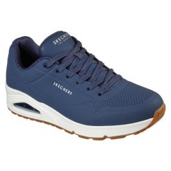 Tenisówki Skechers Model Uno - Stand On Air Kolor Niebieski. Niebieskie trampki i tenisówki męskie Skechers, bez wzorów, z materiału, bez zapięcia. Za 437.00 zł.