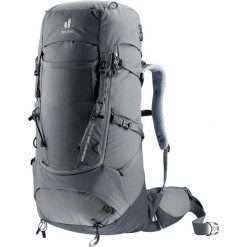 Plecak trekkingowy damski Deuter Aircontact Core 45 + 10 SL - graphite/black. Szare plecaki damskie Deuter, bez wzorów, sportowe. Za 1,059.99 zł.
