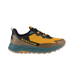 Buty trailowe Jabal 1 low stx. Brązowe buty trekkingowe męskie Bergson, z materiału, bez zapięcia, do biegania. Za 373.00 zł.