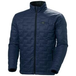 Kurtka puchowa Helly Hansen Lifaloft. Niebieskie kurtki męskie Helly Hansen, m, bez wzorów, z puchu, bez kaptura, narciarskie. W wyprzedaży za 652.50 zł.