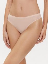 Chantelle Stringi Soft Stretch C11GG0 Beżowy. Brązowe stringi damskie Chantelle, bez wzorów, z syntetyku. Za 89.99 zł.