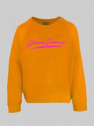 Plein Sport Bluza w kolorze pomarańczowym rozmiar: M. Pomarańczowe bluzy bez kaptura damskie Plein Sport, m, bez wzorów, z bawełny, bez ramiączek, bez kaptura. Za 193.24 zł.