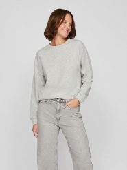 Vila Bluza "Sandy" w kolorze szarym rozmiar: XS. Szare bluzy bez kaptura damskie Vila, xs. Za 66.00 zł.