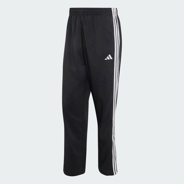 Spodnie Essentials 3-Stripes Stanford Lite Woven Tapered Open Hem. Białe spodnie materiałowe męskie Adidas, bez wzorów, z materiału, klasyczne, z standardowym stanem. Za 179.00 zł.