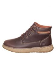Skechers Botki "Garlan - Deno" w kolorze brązowym rozmiar: 41. Brązowe buty zimowe męskie Skechers, z materiału, bez zapięcia. Za 210.81 zł.
