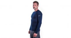SENSOR Koszulka termoaktywna męska Merino Active Tee LS Men deep blue-M. Niebieskie bielizna termoaktywna męska Sensor, na zimę, m, z materiału, bez ramiączek, trekkingowe. Za 251.90 zł.