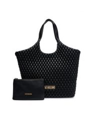 LOVE MOSCHINO Torebka JC4292PP0PK1200A Czarny. Czarne torebki klasyczne damskie Love Moschino, bez wzorów, ze skóry, bez dodatków. Za 1,829.00 zł.