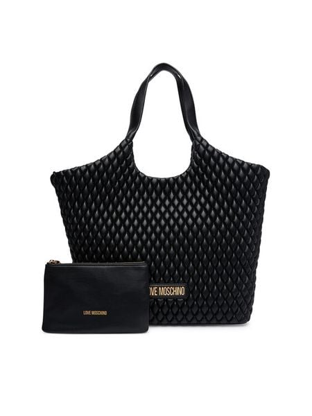 LOVE MOSCHINO Torebka JC4292PP0PK1200A Czarny. Czarne torebki klasyczne damskie Love Moschino, bez wzorów, ze skóry, bez dodatków. Za 1,829.00 zł.