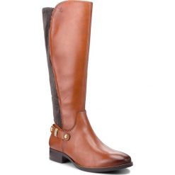 Oficerki CAPRICE - 9-25520-21 Cognac Nappa 303. Brązowe kozaki damskie Caprice, z futra, bez obcasa. W wyprzedaży za 409.00 zł.