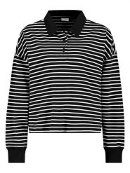 Eight2Nine Koszulka polo w kolorze czarno-białym rozmiar: S. Białe bluzki damskie Eight2Nine, s, bez wzorów, z bawełny, bez kołnierzyka, bez ramiączek. Za 69.99 zł.