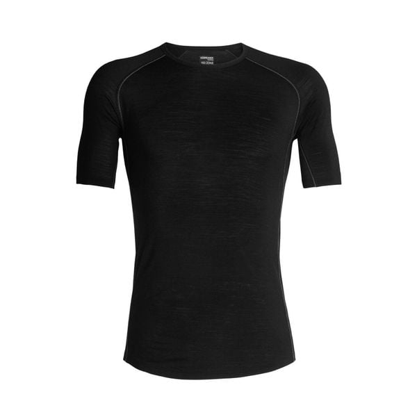 Bluza termiczna z krótkim rękawem Icebreaker 150 zone crewe. Czarne bluzy bez kaptura męskie Icebreaker, xl, z jersey. Za 412.55 zł.