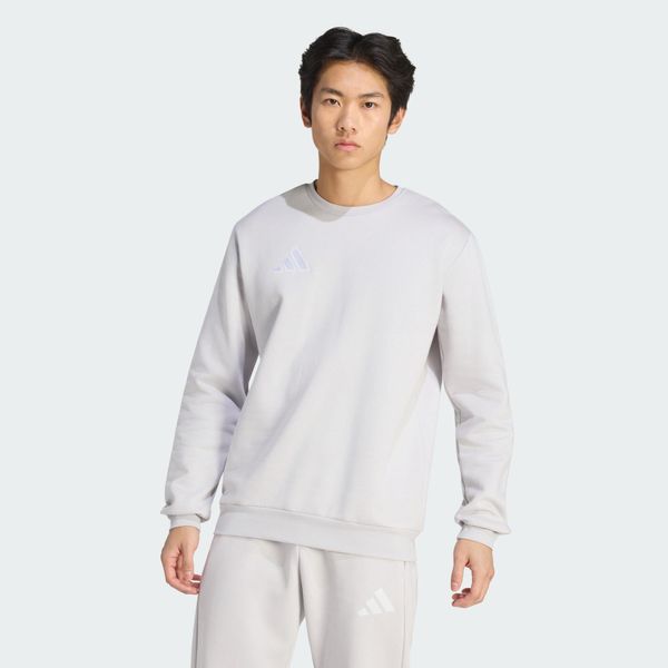 Bluza Entrada26. Białe bluzy sportowe męskie Adidas, bez wzorów, z bawełny, klasyczne, bez kołnierzyka, bez ramiączek. Za 134.99 zł.
