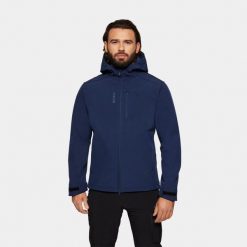 Kurtka męska softshell Alpinus ASO. Niebieskie kurtki męskie Alpinus, m, bez wzorów, z softshellu, sportowe, bez kaptura. Za 279.00 zł.