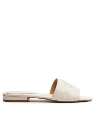 Lauren Ralph Lauren Klapki 802935537001 Biały. Białe klapki damskie Lauren Ralph Lauren, bez wzorów, ze skóry, bez obcasa. Za 649.99 zł.