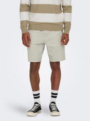 ONLY & SONS Szorty w kolorze beżowym rozmiar: XXL. Brązowe szorty męskie Only & Sons, bez kołnierzyka. Za 70.24 zł.
