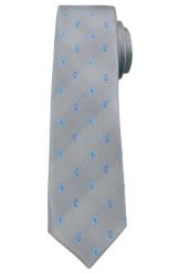 Szary Elegancki Krawat -Angelo di Monti- 6 cm, Męski, Błękitny Wzór Paisley, Nerka. Szare krawaty i muchy męskie Angelo di Monti, bez wzorów, eleganckie. Za 45.00 zł.