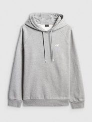 4F Bluza dresowa regular z kapturem męska - szara L. Szare bluzy z kapturem męskie 4f, l, z dresówki. Za 169.99 zł.