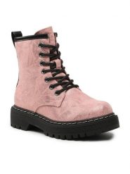 DeeZee Trapery CS5587-02 Różowy. Czerwone kozaki dziewczęce DeeZee, bez wzorów, z materiału, bez obcasa. Za 159.99 zł.