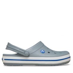 Klapki Crocs. Niebieskie klapki damskie Crocs, bez wzorów, bez obcasa. Za 249.99 zł.