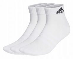 Skarpety stopki unisex Adidas 3 pary. Białe skarpetki damskie Adidas, bez wzorów, z bawełny. Za 42.99 zł.
