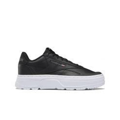 Buty do chodzenia damskie Reebok Club C Double Geo. Czarne buty sportowe na co dzień damskie Reebok, bez wzorów, z materiału, trekkingowe, Reebok Club. Za 206.49 zł.