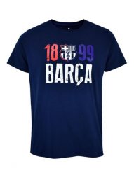 FC Barcelona 1899 ciemnoniebieska koszulka damska. Niebieskie t-shirty damskie FC Barcelona, l, z aplikacjami, z bawełny, bez kołnierzyka. Za 112.52 zł.