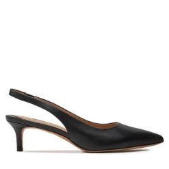 Czółenka LAUREN RALPH LAUREN. Czarne czółenka damskie Lauren Ralph Lauren, bez wzorów, bez obcasa. Za 429.99 zł.