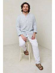 Lin Passion Koszula w kolorze szarym rozmiar: 36/38. Szare koszule męskie Lin Passion, bez wzorów, z bawełny, bez kołnierzyka, bez ramiączek. Za 113.99 zł.