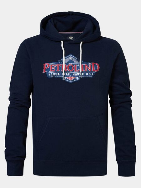 Petrol Industries Bluza M-1040-SWH300 Granatowy Regular Fit. Niebieskie bluzy bez kaptura męskie Petrol Industries, m, z bawełny. Za 209.99 zł.