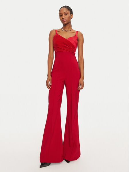 Rinascimento Kombinezon 1000769967841 Czerwony Regular Fit. Czerwone kombinezony damskie RINASCIMENTO, xl, bez wzorów, z syntetyku, bez kołnierzyka, bez ramiączek. Za 339.99 zł.